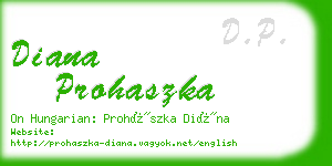 diana prohaszka business card